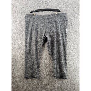 RBX Womens Plus Size 3X Gray Capri Leggings Activewear Heathered